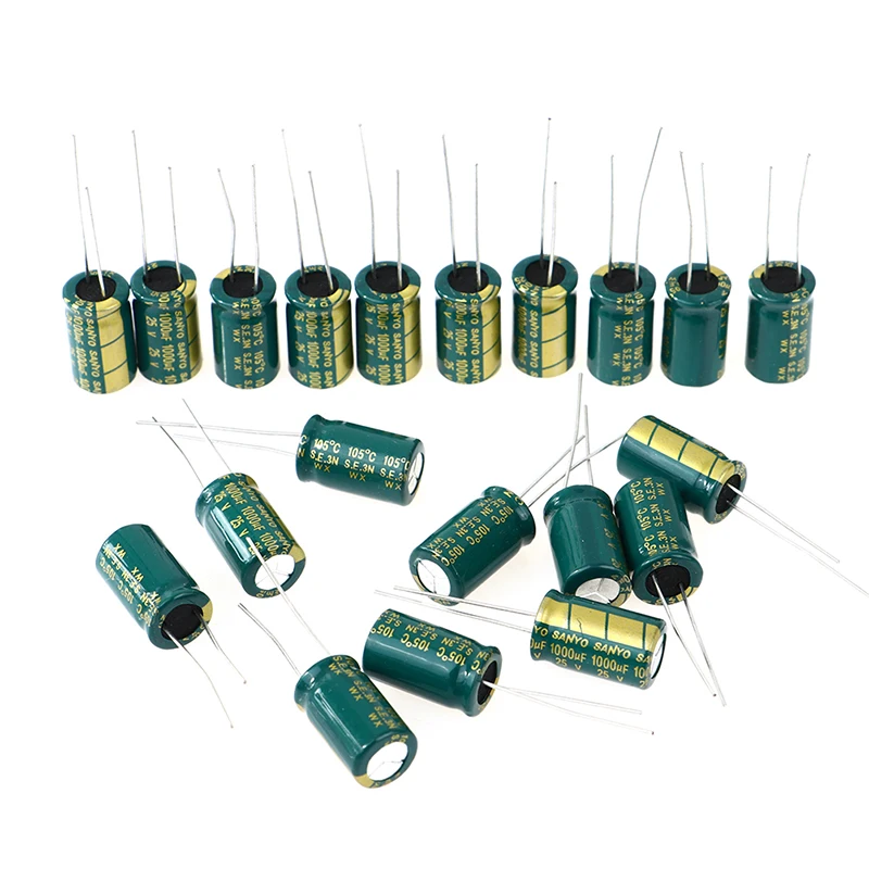 20Pcs 25V1000UF 10MMX16MM New Electrolytic Capacitors