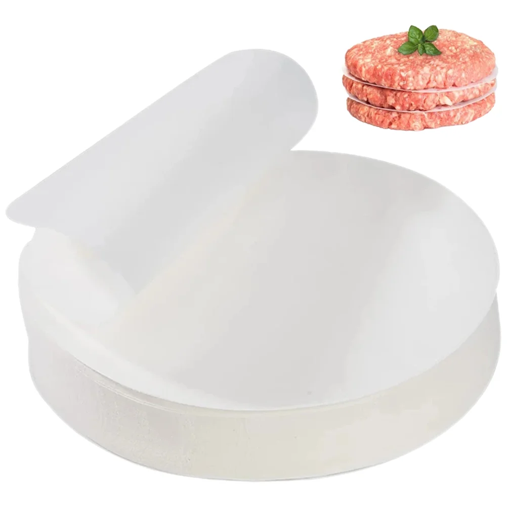 200 Pcs Parchment Paper Round Multi-function Baking Hamburgers Meat Pie Raw Wood Pulp Household Bread Replaceable