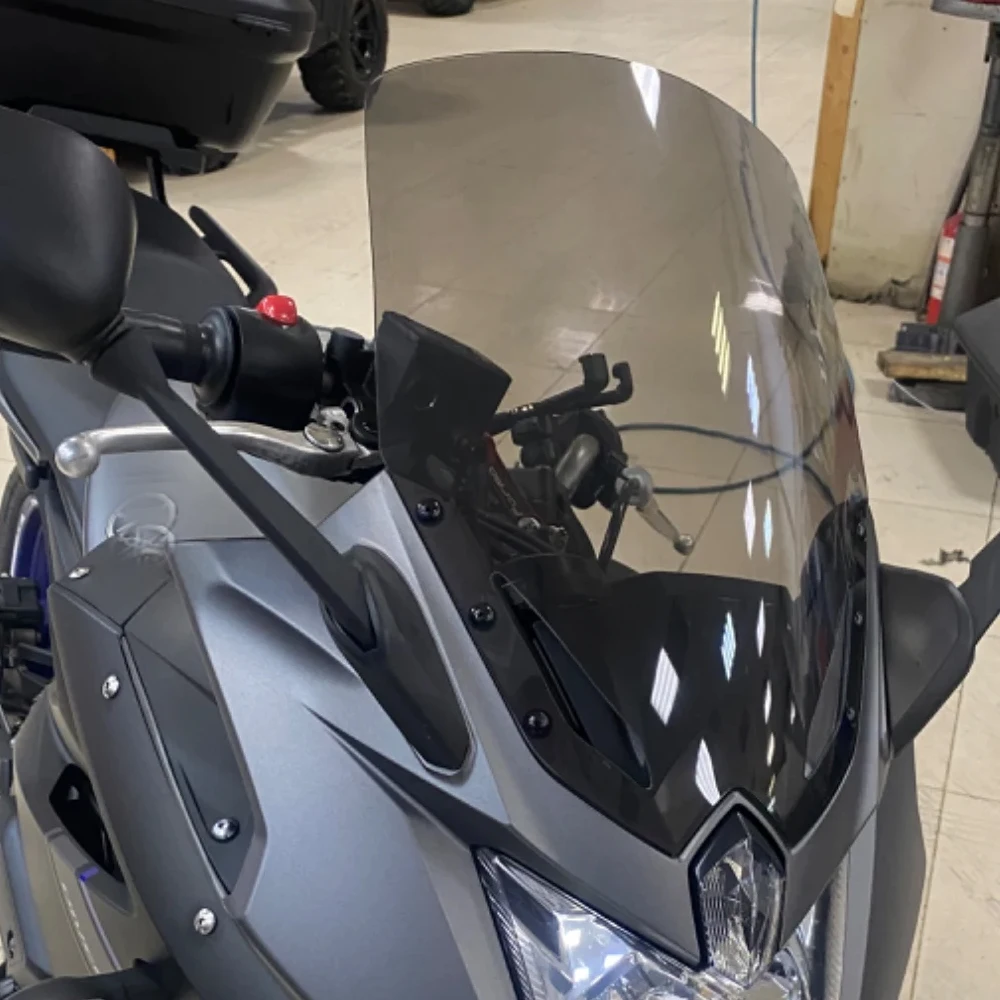 

For Yamaha XJ6D XJ 6 Diversion XJ-6 09-2016 XJ6 Windscreen Windshield Wind Deflector Visor Glass Fairing Heightening Screen Gray