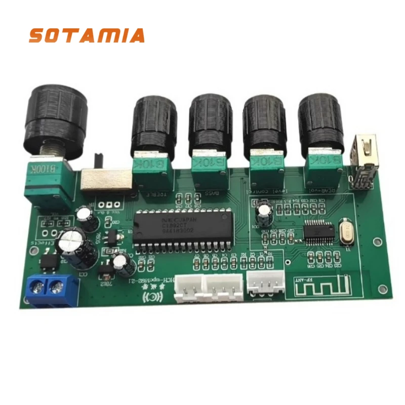 SOTAMIA UPC1892 Bluetooth プリアンプトーンボード 3D HIFI パワーアンププリアンプステレオバランスチューニングロスレス U ディスク再生