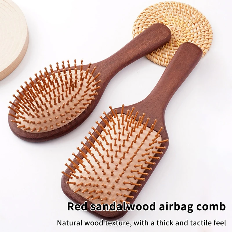 Sandalwood Air Bag Comb Care Scalp Massage Gua Sha Meridian Blood Dredging Hairdressing Tool