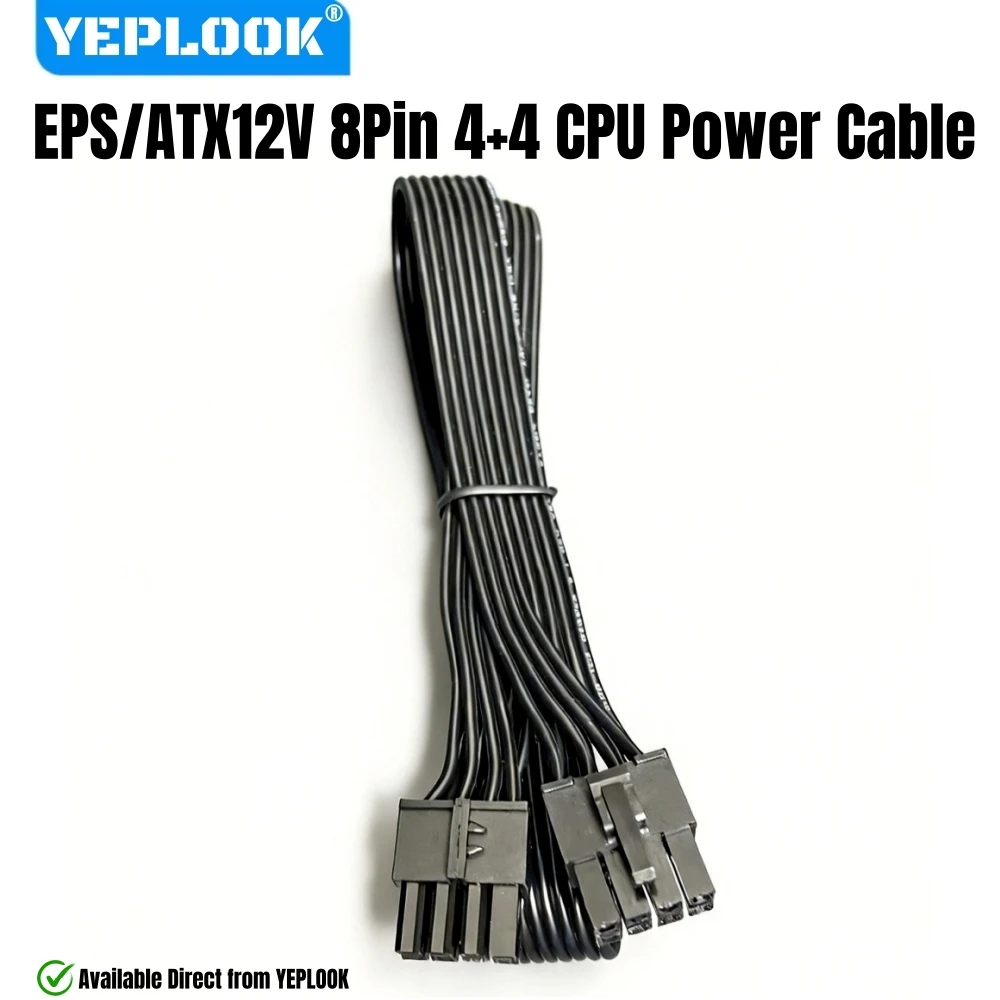 Single CPU Power Cable EPS/ATX12V Flat 4+4 for Corsair AX1600i, AX1500i, AX1200i, AX860i, AX760i AX-i Modulars Power, 18AWG 60CM