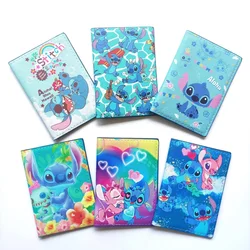 2024 Disney Stitch Passport Cover porta passaporto da viaggio in pelle blu PU per uomo funzione porta biglietti da visita con 3 porta carte