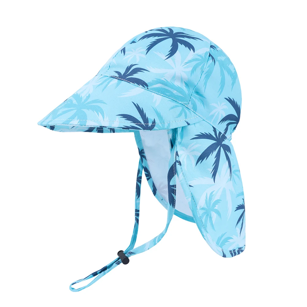 Topi Matahari Musim Panas Kartun untuk Balita dengan Selendang, Pinggiran Lembut, Cepat Kering, untuk Aktivitas Luar Ruangan, untuk Anak Laki-laki dan Perempuan Usia 1-3 Tahun, Topi Pantai dengan Perlindungan UV