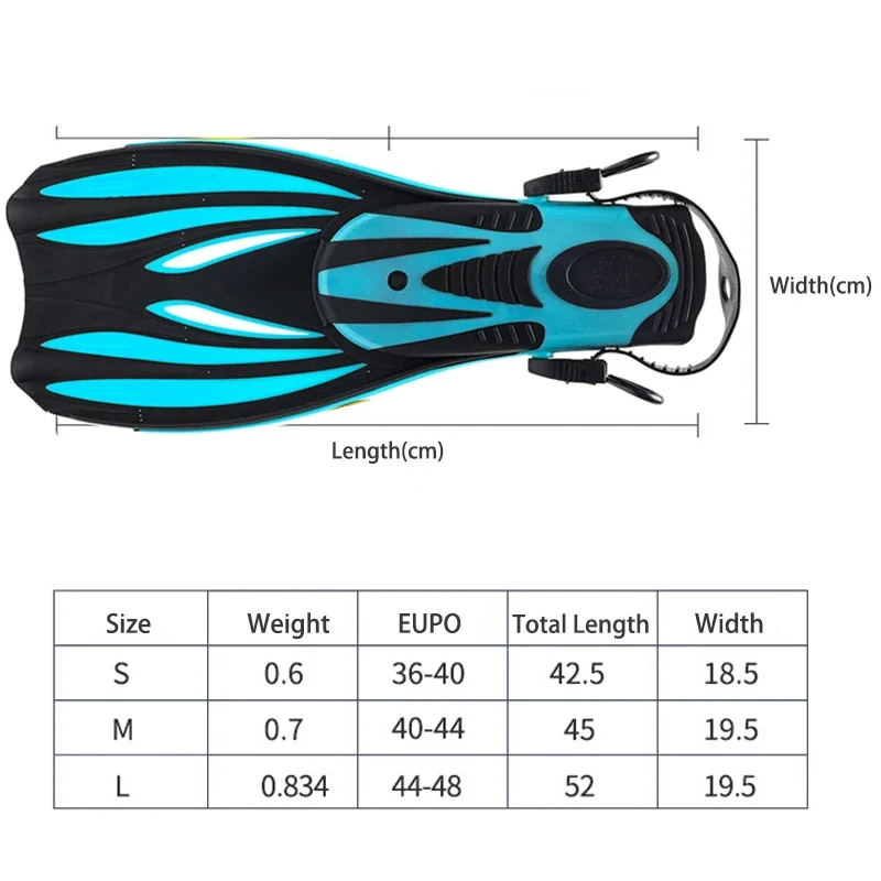 Snorkel Fins Swim Flippers Short Diving Frog Shoes Duck Webs Adjustable Silicone Travel Size Open Heel Adult Men Women Youth Kid