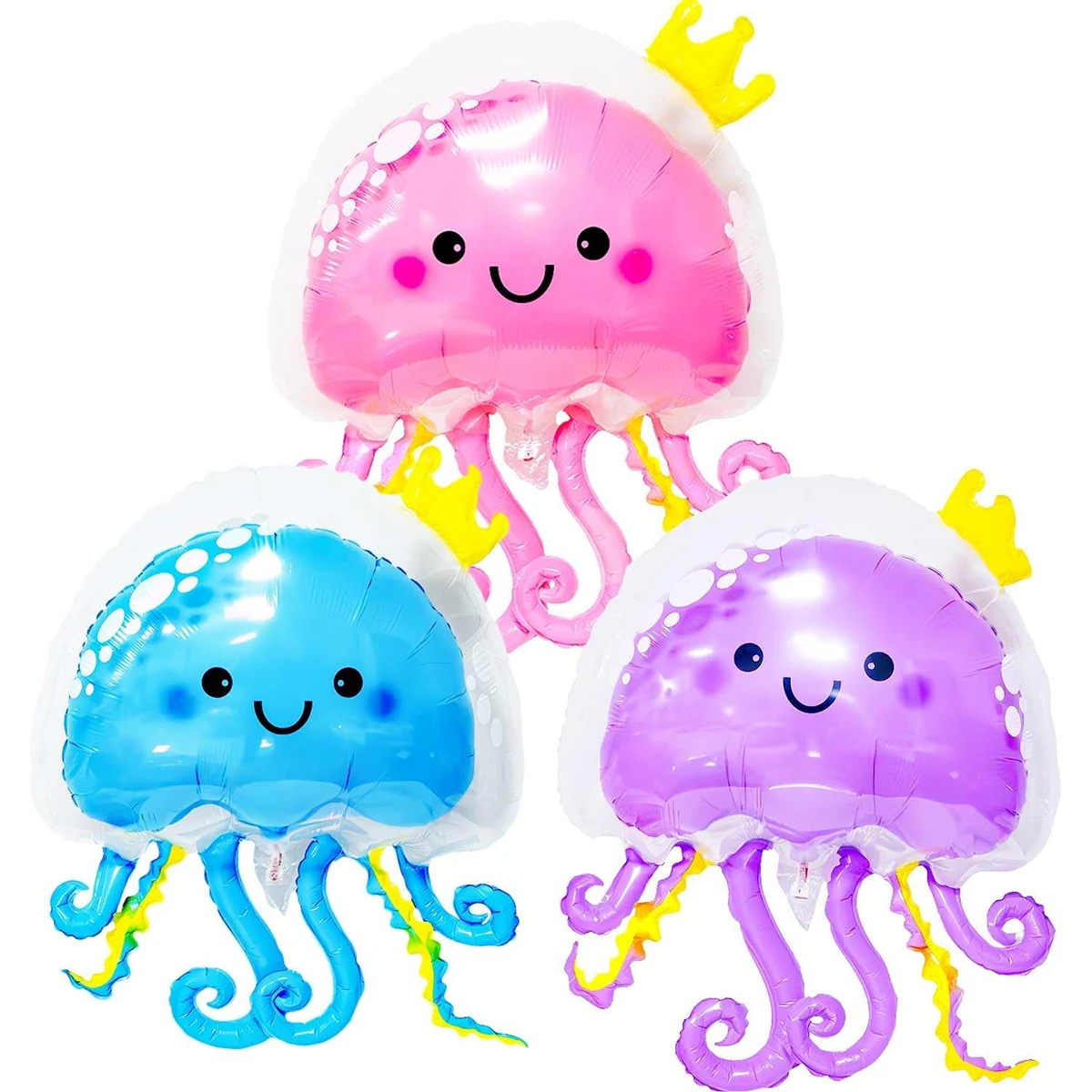 Cartoon Quallen Aluminium Folie Ballon Ozean Meerjungfrau Thema Geburtstag Party Dekoration Geschlecht Offenbaren Baby Dusche Foto Requisiten – Detail 2