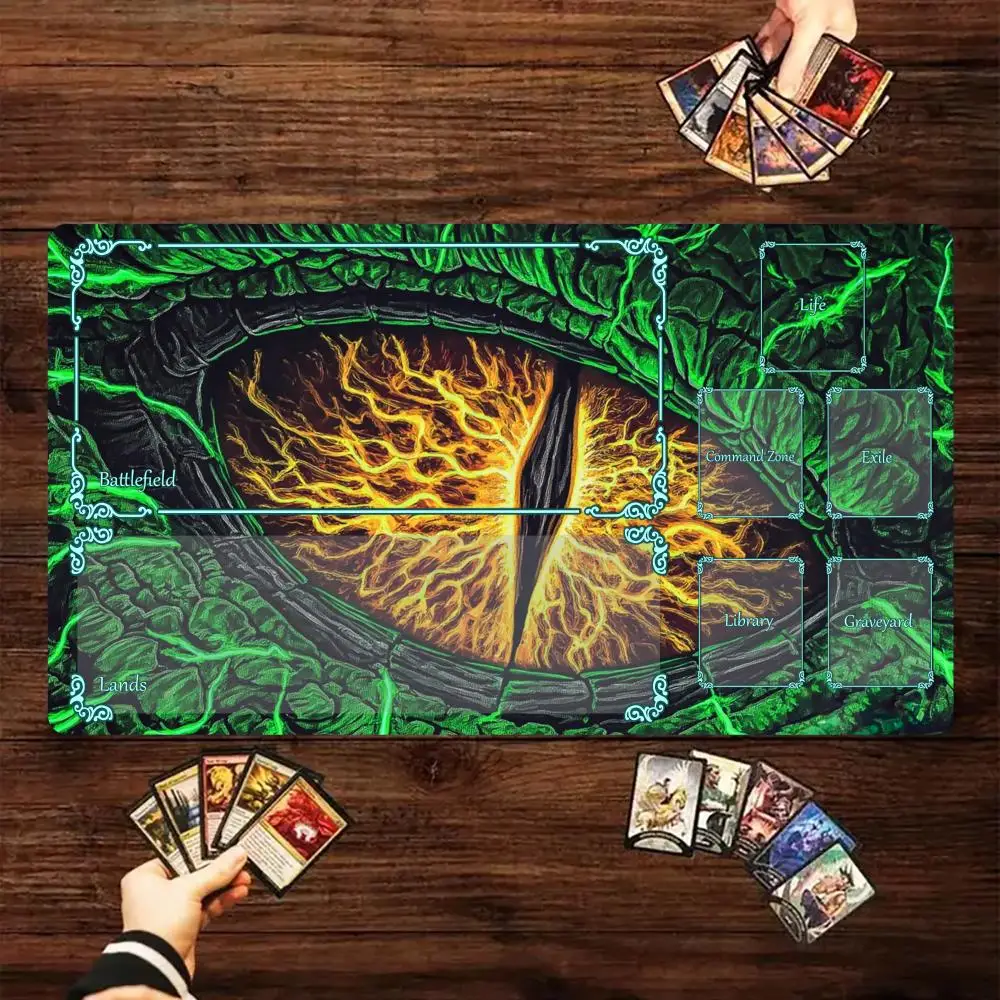 

Magic card playmat with zone Unique eye design mtg Playmat Desk Mat gamer keypad expansion gaming mouse pad office desk mat