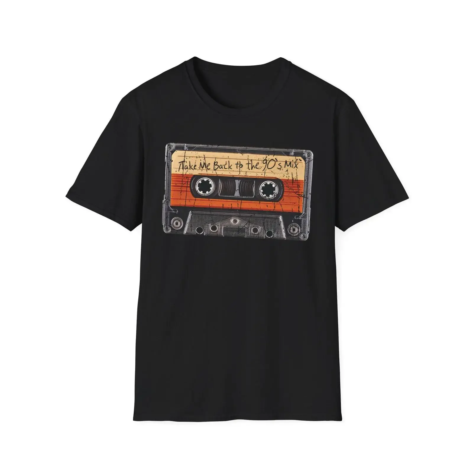 Retro Mixtape T Shirt Vintage Cassette 90s Nostalgia Softstyle Music Lover  vintage Washed homme Top For Everyday Wear Stylish