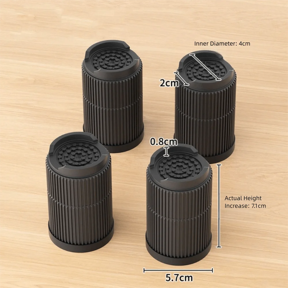 Heavy-Duty Furniture Foot Pad Non-slip Round Bed Lifts Risers Square Adjustable Washing Machine Support Desk Sofa Chair Legs