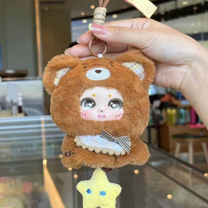 Nouveau mignon dessin animé poupée en peluche porte-clés fille sac à dos Animal pendentif garçon voiture dessin animé pendentif décoratif cadeau d'anniversaire de noël