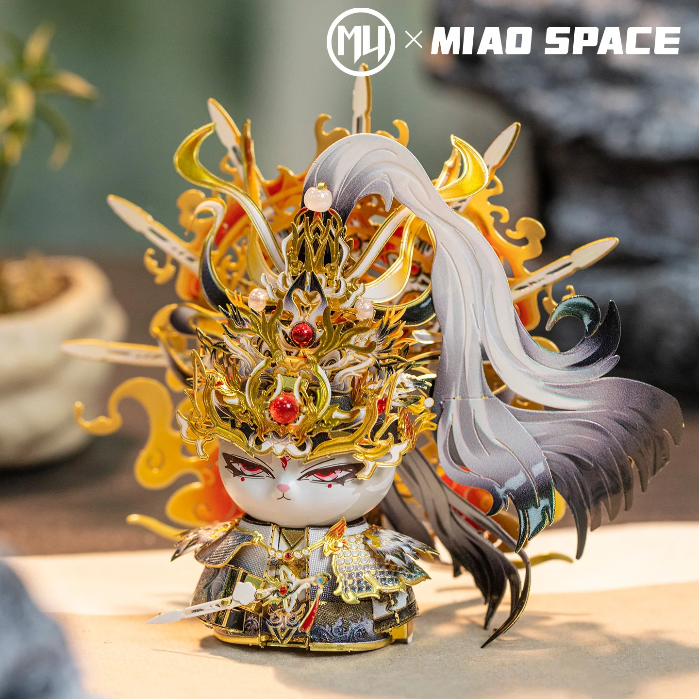 MU Emperor Miao 3D Metal Jigsaw Puzzle, DIY Puzzle Toy, Desktop Office Decoration, Stress-Relieving, Colorful Gift for Girlfrien