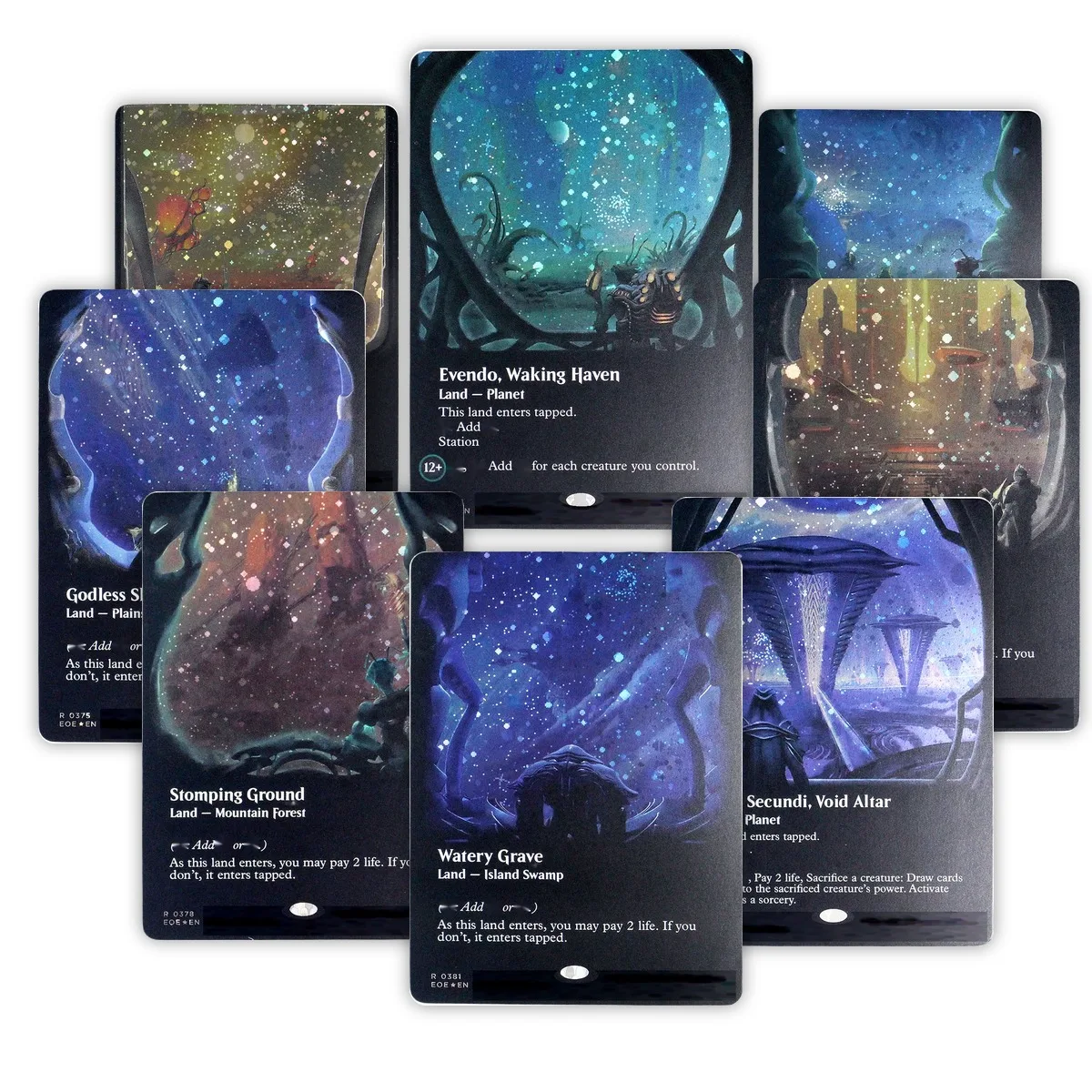 Galaxy Foil EOE Breeding Pool/Evendo, Waking Haven/Watery Grave TCG Proxy Cards Custom Top Quality Game Collection Trading Cards