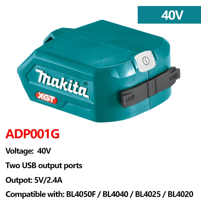 Makita USB Power Source Adapter ADP001G ADP05 ADP06 ADP08 Battery Charging Converter 12V 18V 40V Lithium Battery adapter