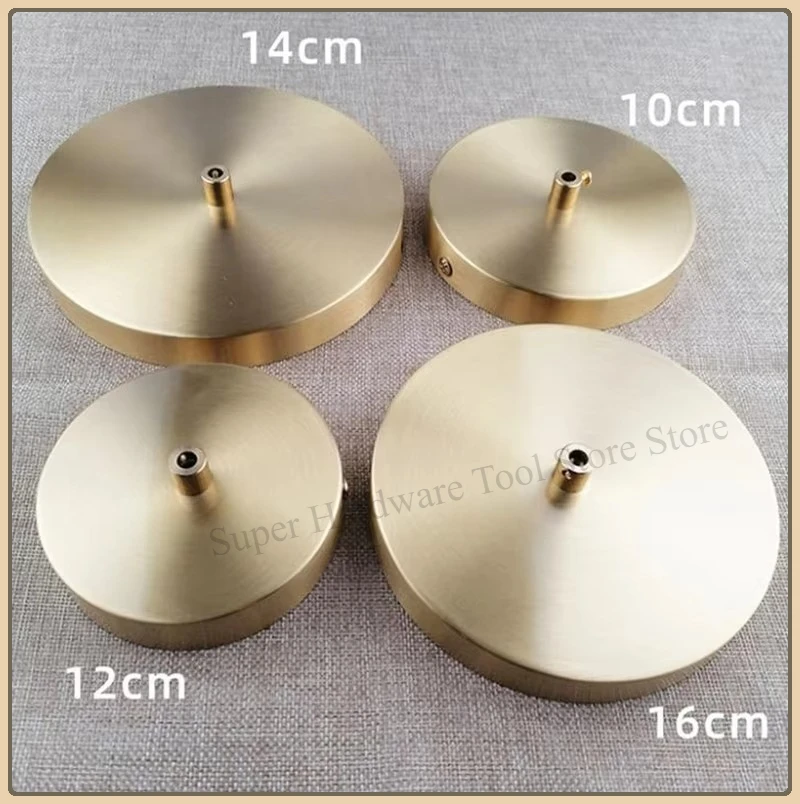 100% Brass Pendant Fixed Panel Wall Lamp Base Circular Brass Ceiling Plate High Quality All Copper Canopy Lighting Accessories
