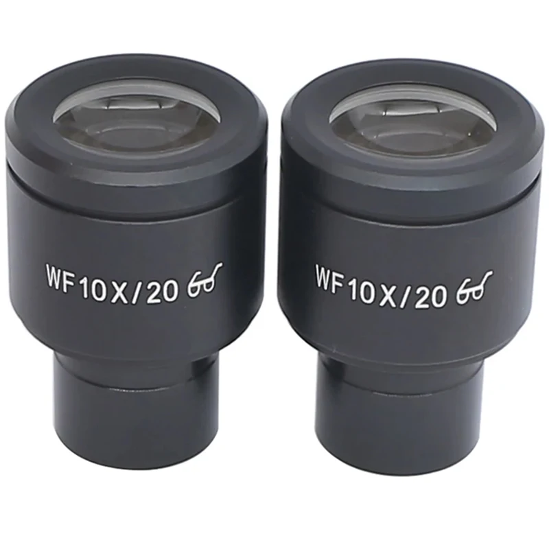 1PCS 2PCS WF10X High Eye-point Microscope Eyepiece Field of View 20mm Eyepiece Mounting 23.2mm for Biological Microscope