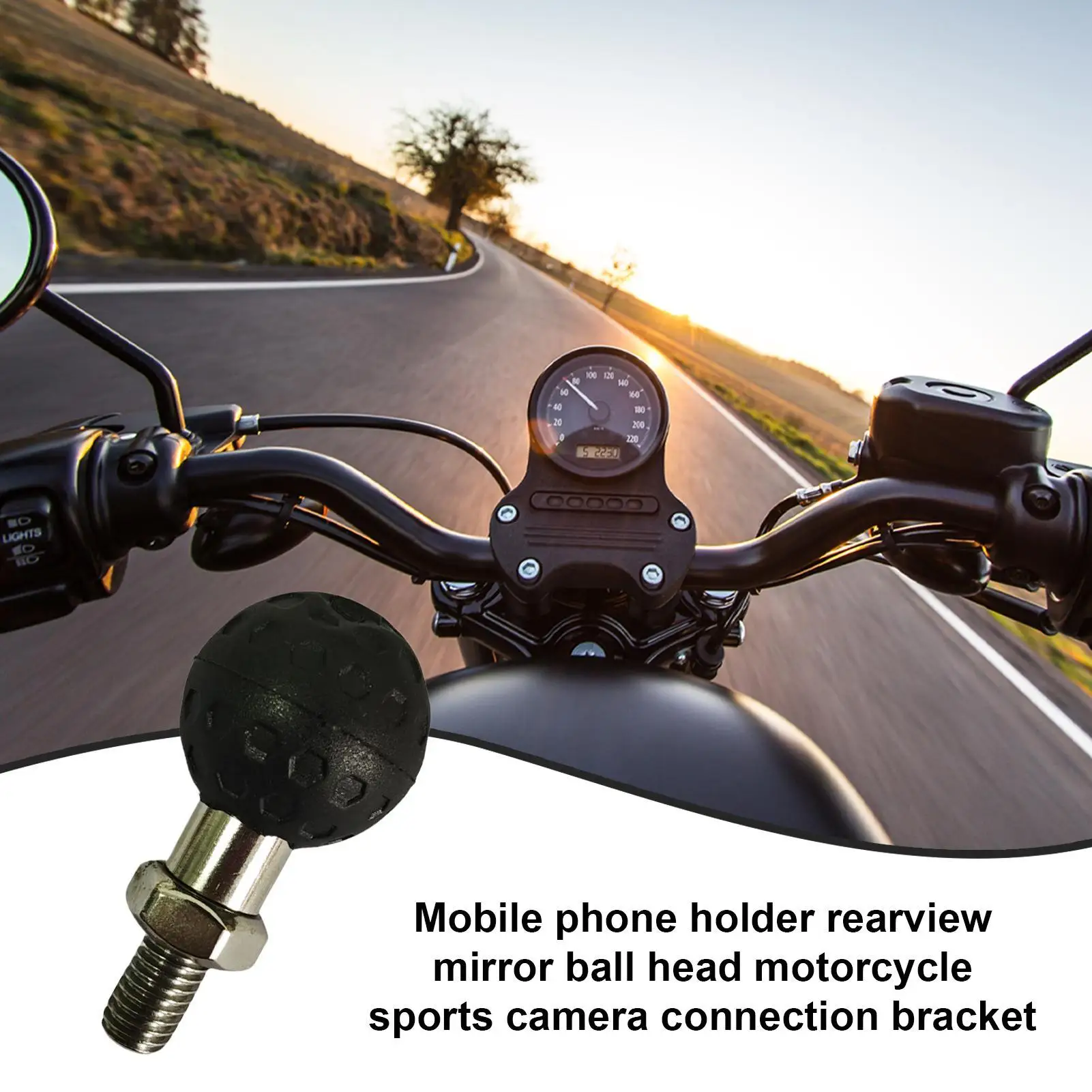 

Handlebar Clamp Mount Base Motorbike Handlebar Ball Clamp Mount Base Alloy Support 360-Degree Rotation For Urban Road Mountain