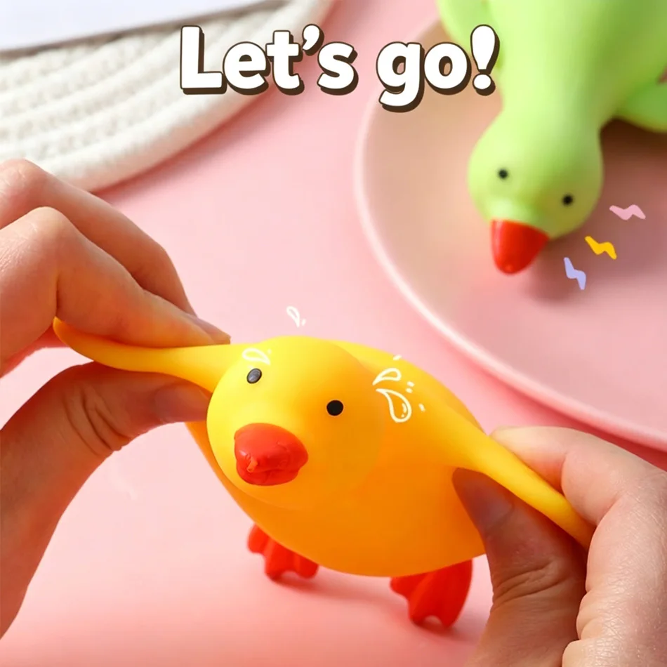 Cute Duck Squishy Toys Soft Goose Stress Relief Toy Portable Vent Squeeze Toy Gift for Kids Adults