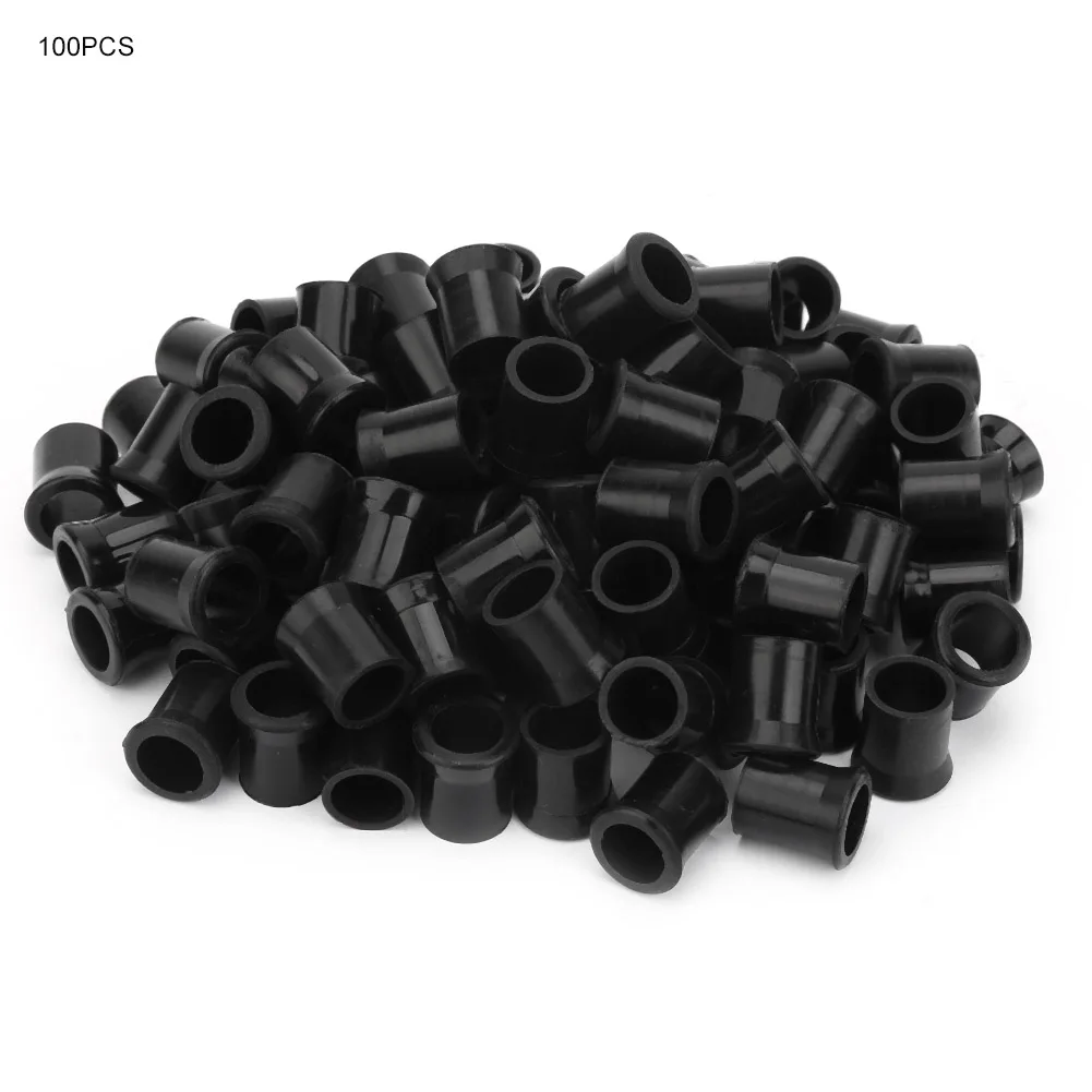 100pcs Black/White Cigarette Pipe Disposable Tips Pipe Mouthpiece Stem Rubber Bits(#1)