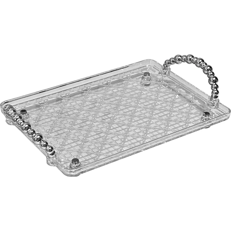 

Роскошный прямоугольный чайный сервиз, поднос для чашек Ele, вход для ключей для домашнего использования, высококачественный поднос для чая, обеденная посуда, пластиковый узор