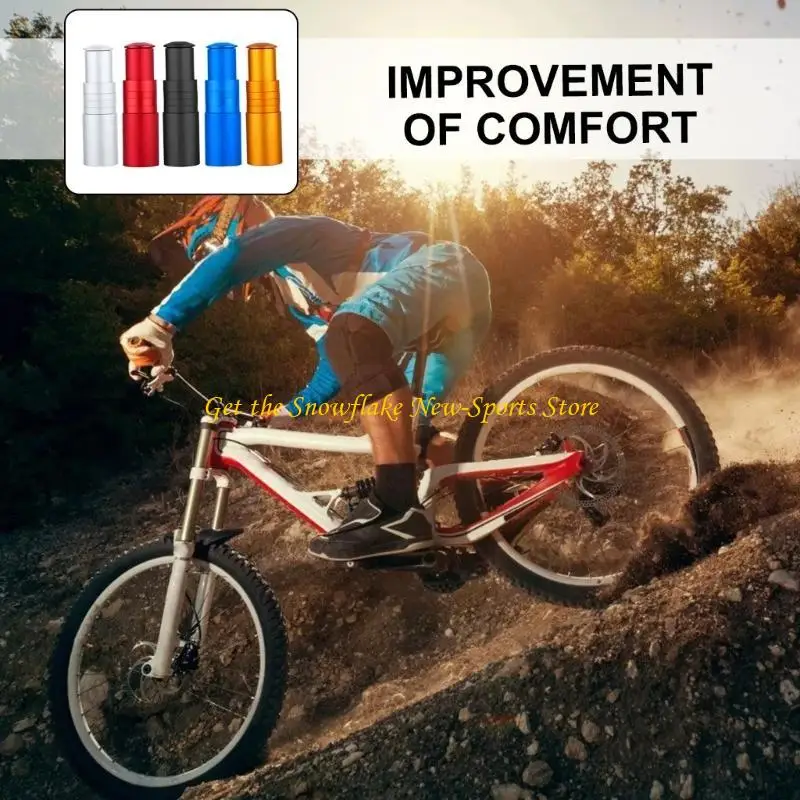 

E56D Bicycles Fork Stem Extender Handlebar Risers Adaptor Aluminium Alloy Head Up Adapter for Road Bicycles Easy to Install