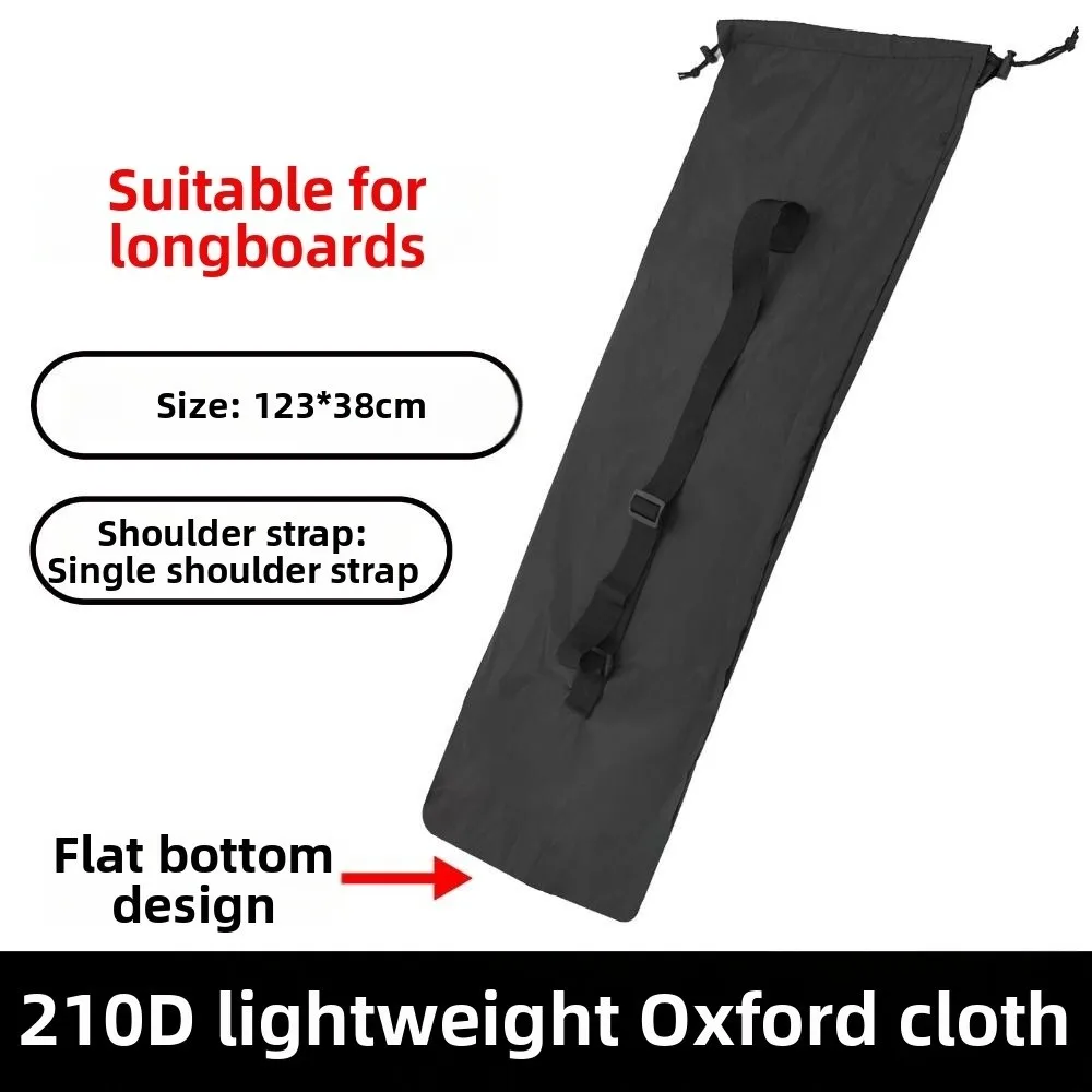 Waterproof Skateboard Carry Bag 600D Oxford Cloth Black/Pink Four Wheeled Skateboard Bag Adjustable Surfboard Backpack