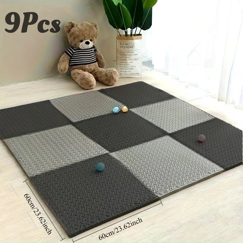 

60*60cm 9 Pcs Gym Mat Home Massage Mat EVA Interlocking Anti Slip Floor Mat Suitable for Living Rooms and Gyms