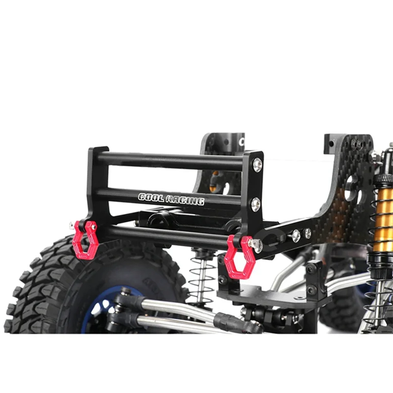 LCG Metalen Voorbumper met Trekhaak voor Axiale SCX10 Traxxas TRX4 1/10 RC Crawler Auto Upgrade Onderdelen DIY Accessoires,1