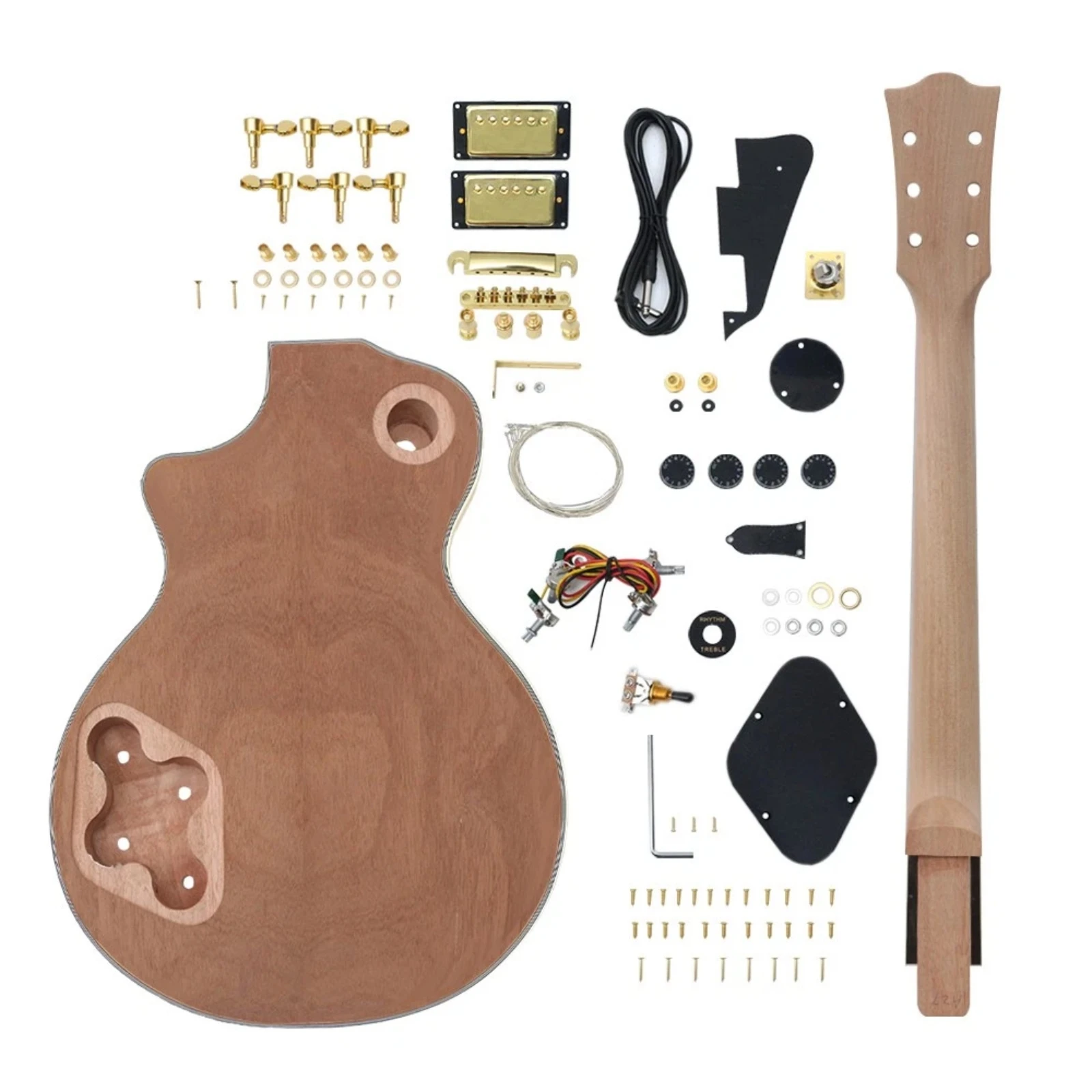 Israelite Stringed Instrument Unfinished Electric Guitar Body DIY Tonewood Guitar Body String ...