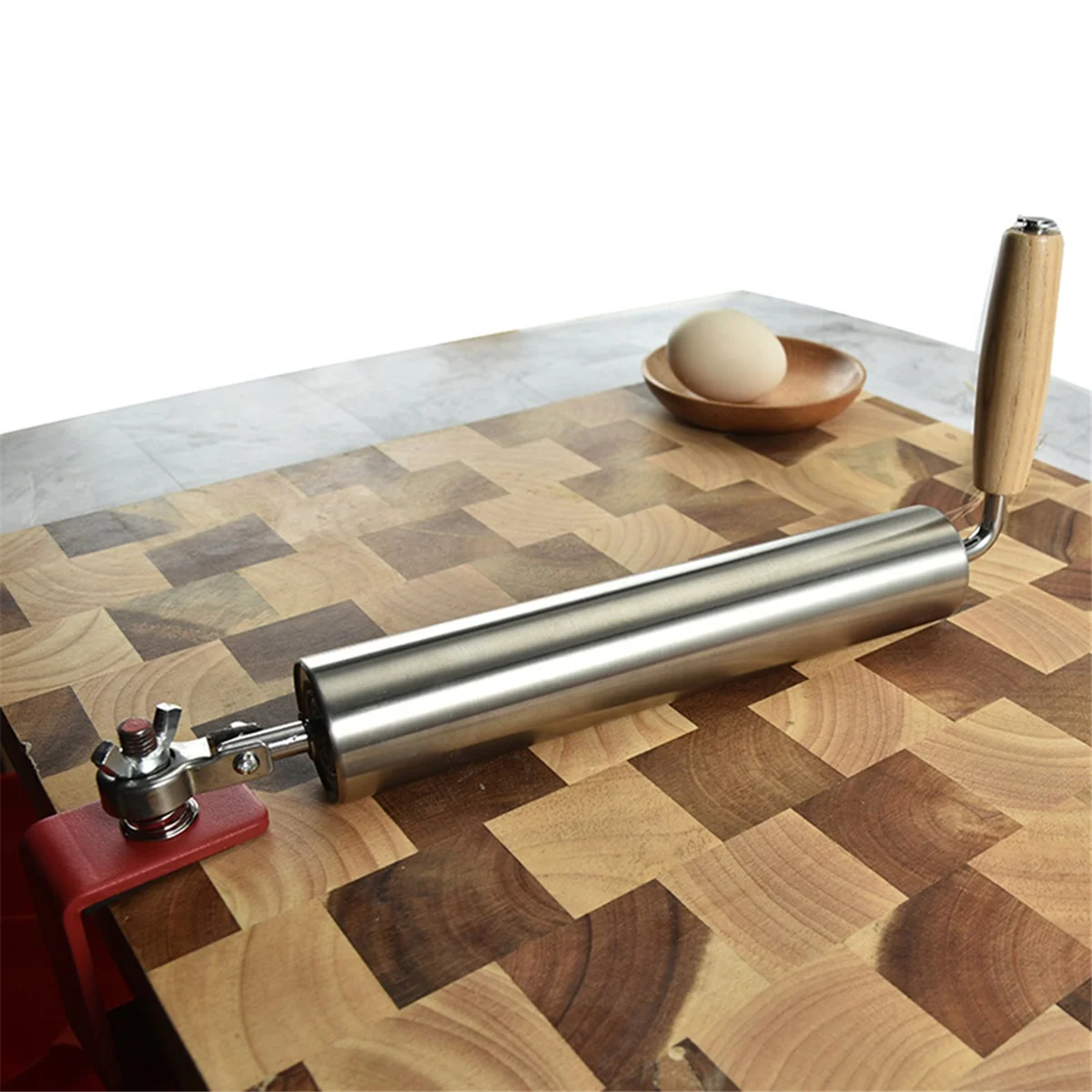 بكرة عجين ناعمة غير لاصقة للمعجنات والمعكرونة والبيتزا والبسكويت والخبز وتوفير العمالة والمخبوزات بمقبض خشبي وصغيرة