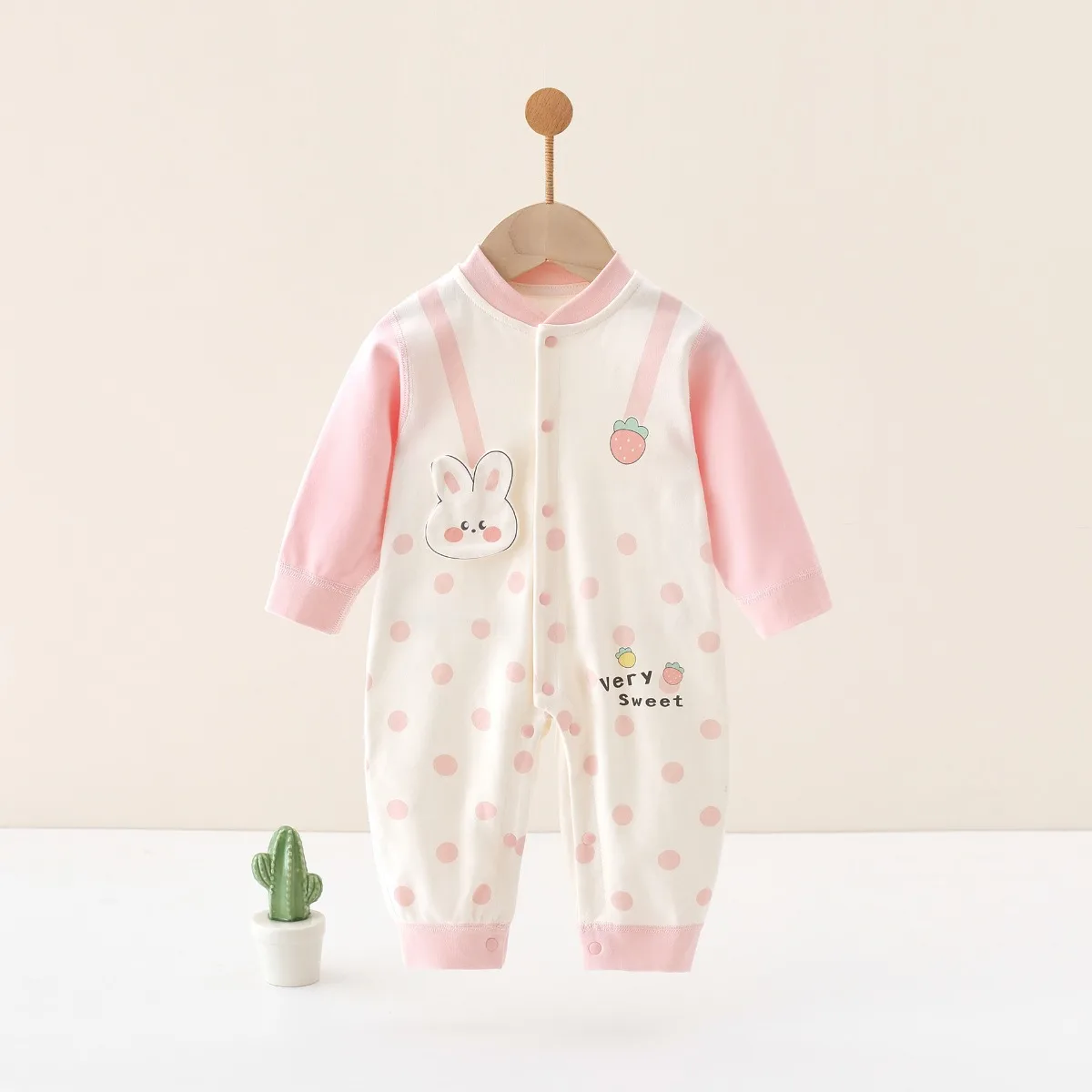 

Baby Spring Autumn Cute Cartoon Clothes Infant Girl and Boy Pure Cotton A-class Casual Jumpsuit 0-18 Month Baby New Model Romper