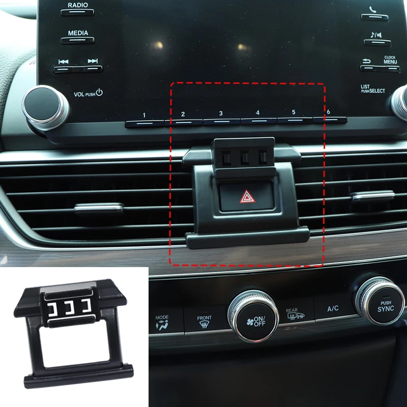 Car Phone Holder For Honda Accord MK10 MK10.5 2018 2019-2022 Mobile Phone Support Car Mounts Wireless Charging  Car Accessories