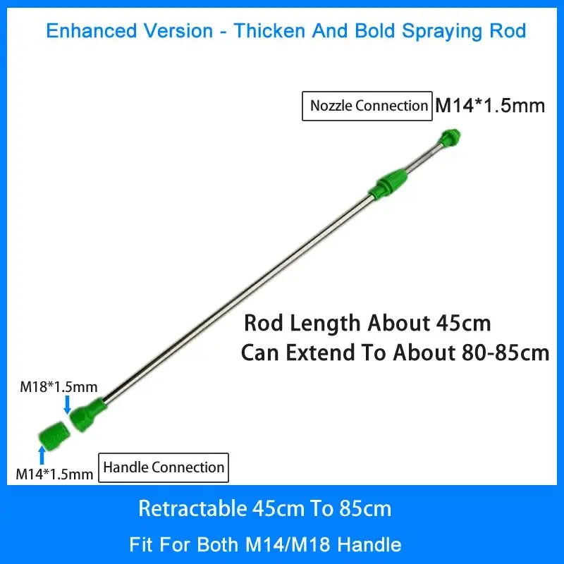 Engrossar Aço Inoxidável Retrátil Rod De Pulverização, Pulverizador De Pressão De Mão Elétrica, Pesticidas De Jardim, Acessórios De Pulverização