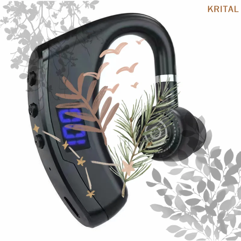 Ear Hook Bluetooth 5.2 Headset HD Call Surround Sound For Business Driving Office Use