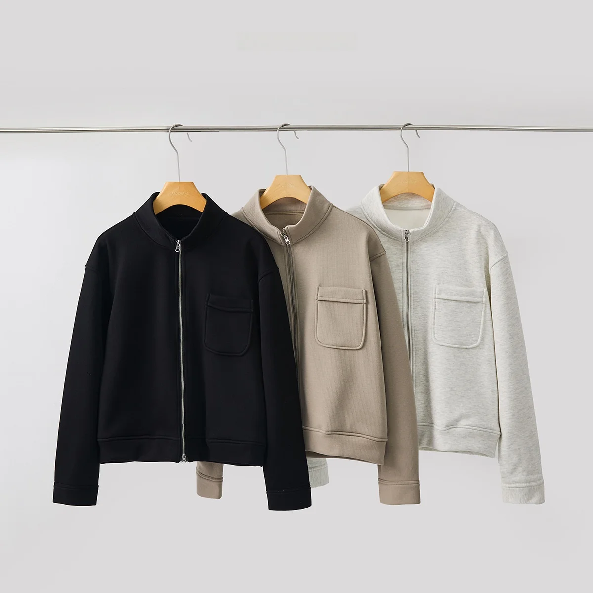 

Мужская флисовая толстовка на молнии с воротником-стойкой, свободного кроя, повседневная, осенне-зимняя, из смесового хлопка, однотонная