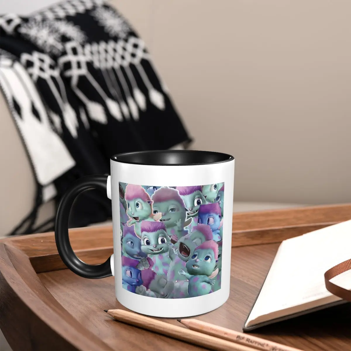 Bibble Collage Taza Divertidas tazas de café de cerámica Tazas de té Taza de leche Bicchieri Regalos para mujer Hombre