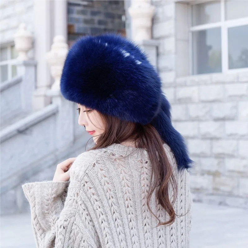

Ladies' ear-protecting and warming fur hat whole Suda Mongolian