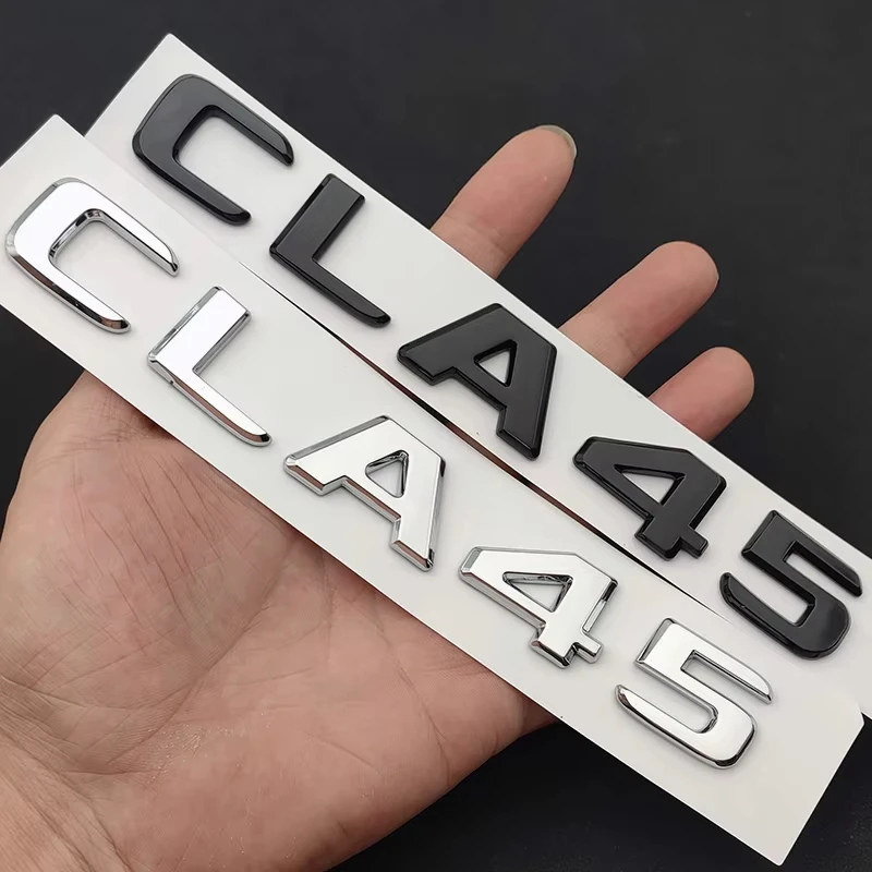 3D ABS Car Letters For Mercedes CLA35 CLA45 W117 C117 CLA45S C118 W118 Rear Trunk Fender Sticker TURBO 4MATIC Emblem Accessories
