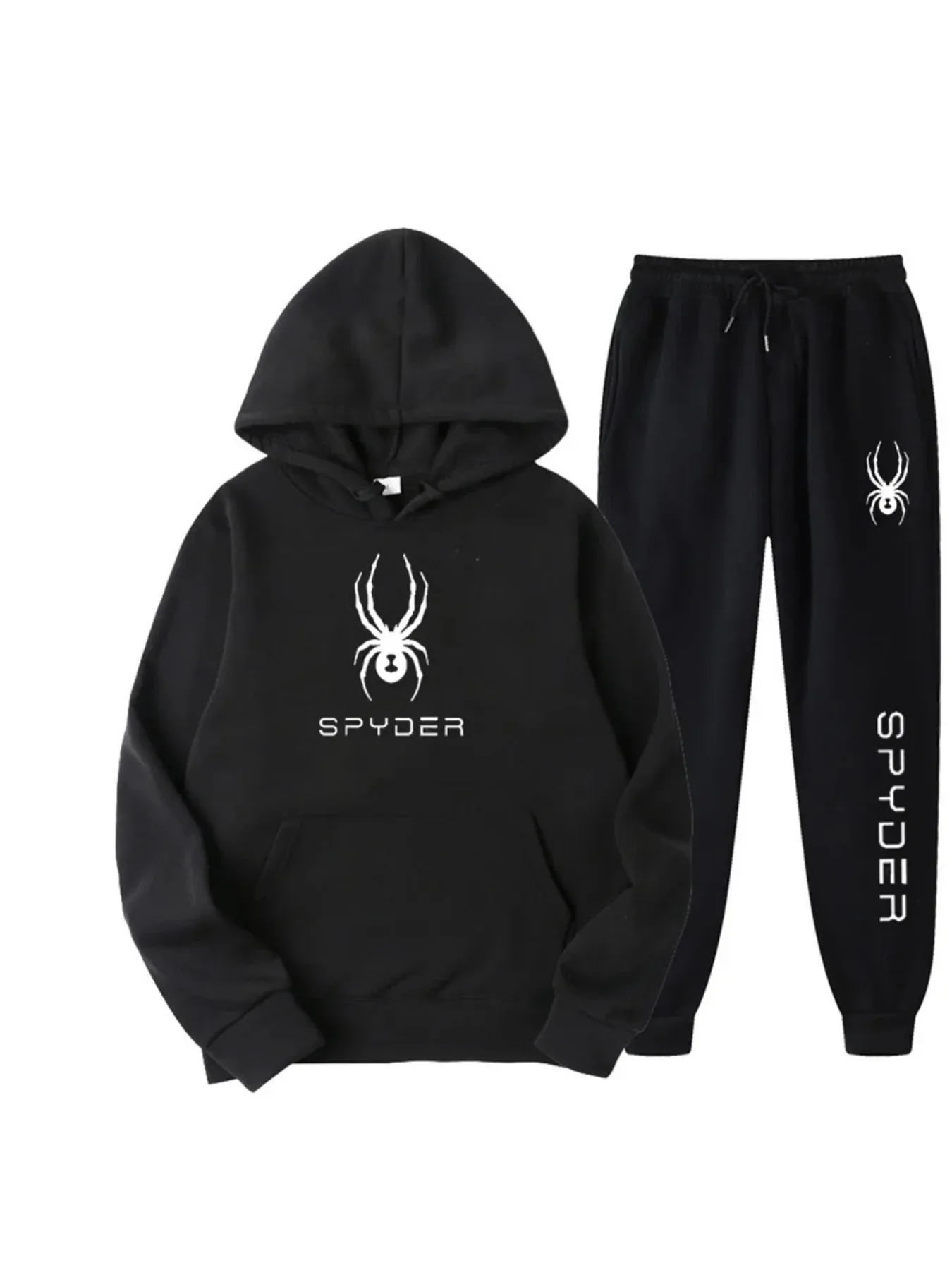 يرتدي الرجال والنساء في الخريف والشتاء سراويل خصر مرنة بغطاء للرأس وأكمام طويلة، بالإضافة إلى ملابس رياضية كاجوال مكونة من قطعتين. #1