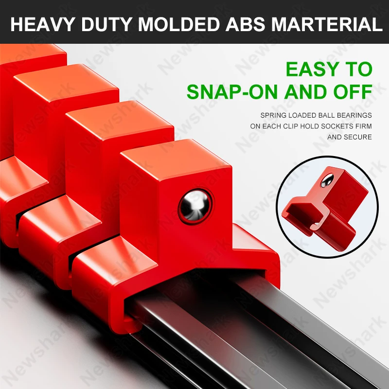 6-Piece Tool Socket Holder, Socket Holder Heavy-Duty Tool Holder, Garage Storage Rack, Suitable for Mechanical Storage