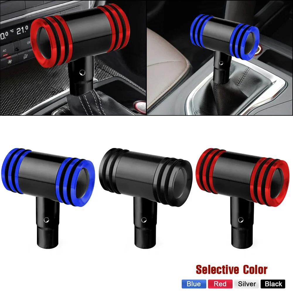 Universal Car Gear Shift Knob T Shape Aircraft Joystick Aluminum Manual Automatic GearShift GearShifter Stick Lever For BMW AUDI