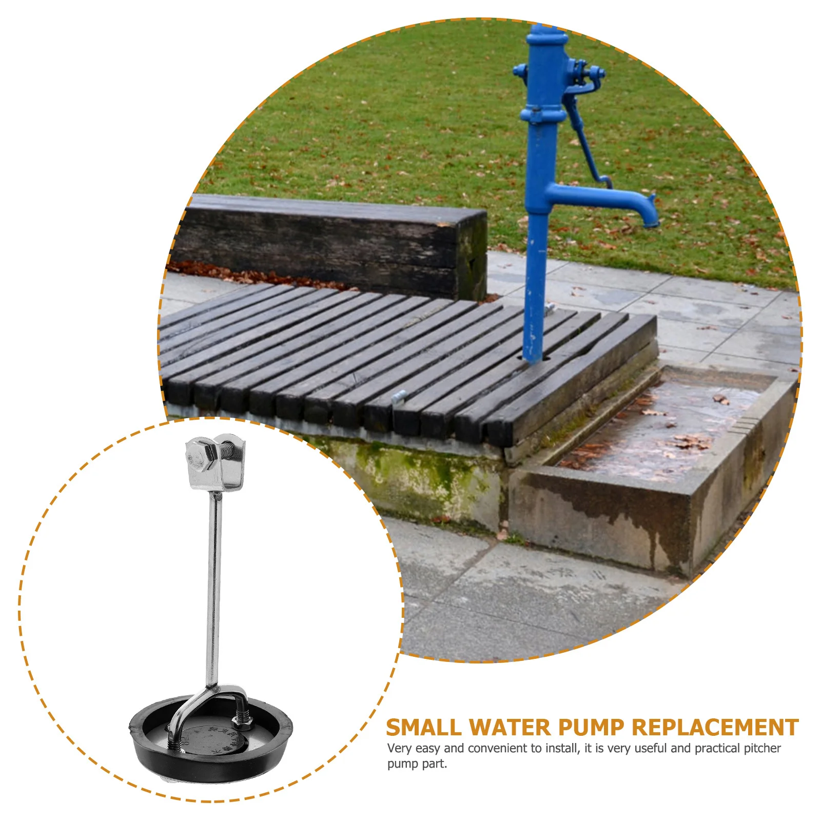 

Sturdy Well Pump Part Professional Water Pump Core Replacement Stainless Steel Pitcher Pump Accessory Durable Small Water Feeder