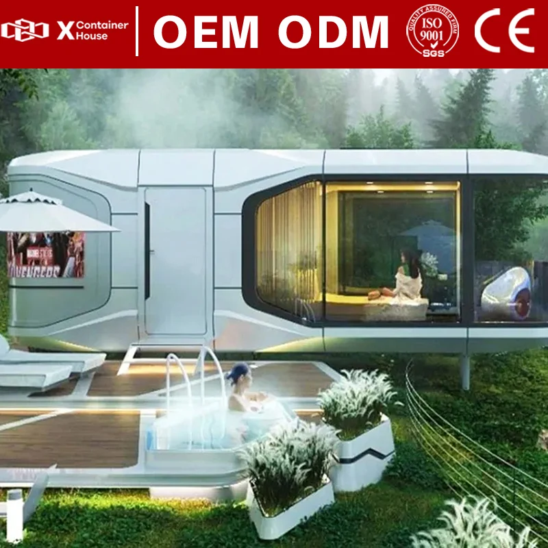 Factory Customized Resort Hotel Outdoor Camping Site Villa Garden Courtyard Capsule Moving House Mobile Home Prefabricated House