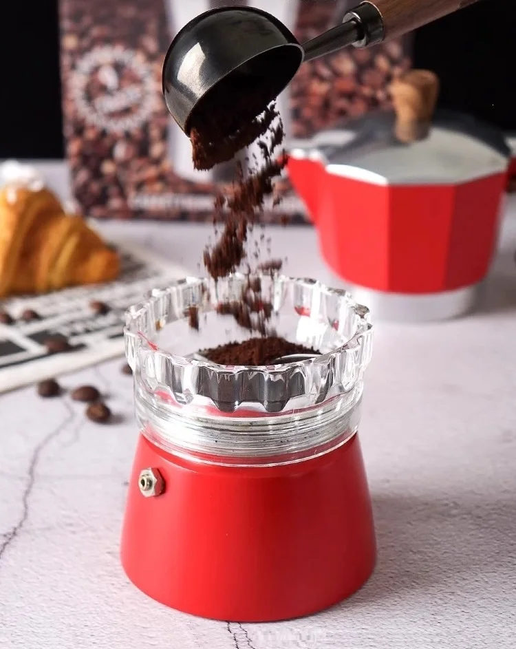 KANONE Moka Pot Dosiertrichter, Anti-Verschüttungs-Kaffeepulver-Verteilerring, Passend für 2-6 Tassen Italienische Espressokocher für den Herd – Detail 4