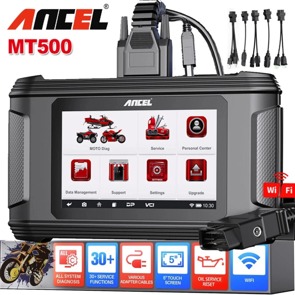 ANCEL MT500 Motorcycle Scanner All System ECU Coding Oil Reset OBD2 Diagnostic Tool for BMW HONDA YAMAHA KTM SUZUKI KAWASAKI ﻿