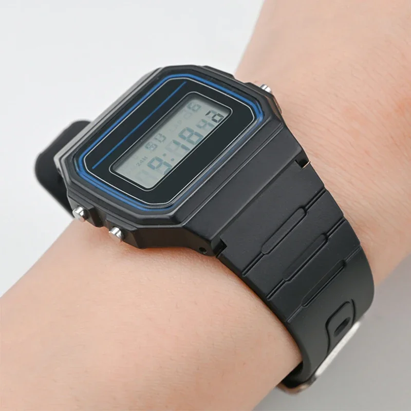 18 مللي متر بولي TPU الراتنج حزام ل كاسيو F-91W F-84 F-105/108 A-158/168 AE-1200/1300 حزام (استيك) ساعة مقاوم للماء الرياضة سوار إكسسوارات 18 مللي متر #6