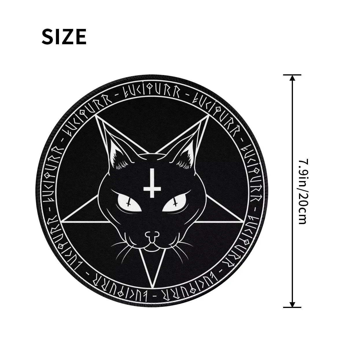 Satanic Black Metal Cat 666 Mouse Pad Manga Cool Colorful Round Mousepad Comfortable Quality Mouse Mats For PC Laptop Computer