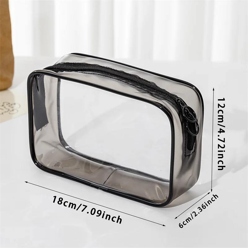 Transparent Cosmetic Bag PVC Women Zipper Clear Makeup Bags Beauty Case Travel Make Up Organizer Storage Bath Toiletry Wash Bag