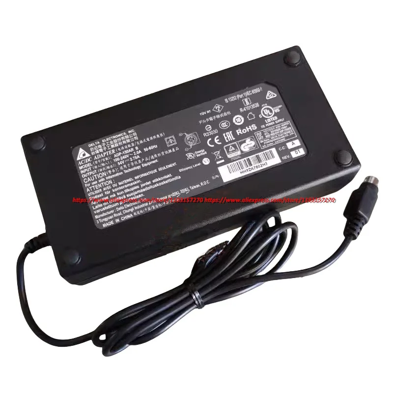 ADP-150AR B Genuine DELTA 54V 2.78A 150W Charger with 6 Pin Tip AC Adapter Power Supply Original