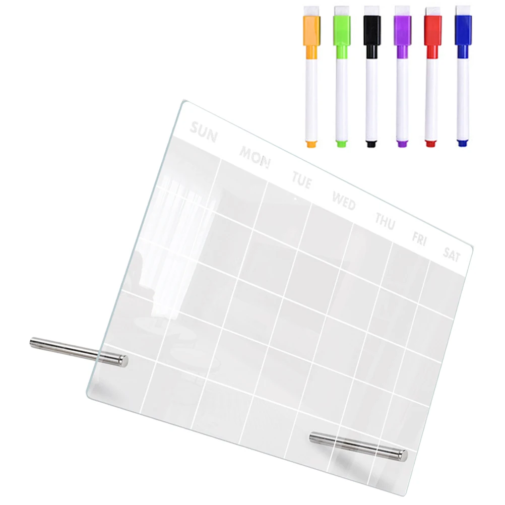 

1 set Acrylic Message Board Set Clear Erasable Writing Small Desktop Whiteboard Dry Pen Students Supply Home Decor