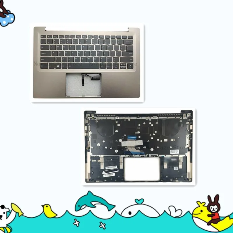 

Новый верхний чехол для упора для рук ideapad 720S-14IKB с клавиатурой с подсветкой, золотого цвета